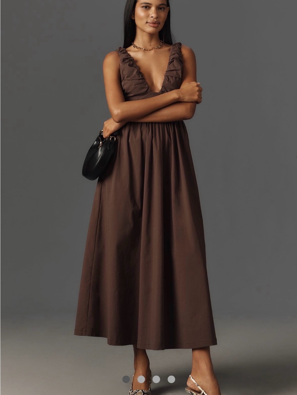 We wore what, midi Dress in Brown
ANTHRO